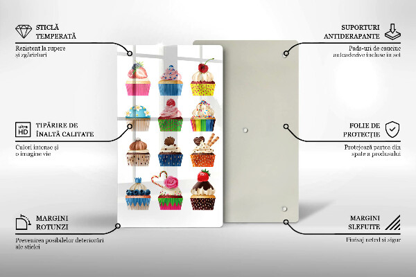 Tábua para cozinha Ilustração de cupcake