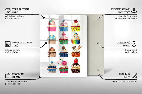 Tábua para cozinha Ilustração de cupcake