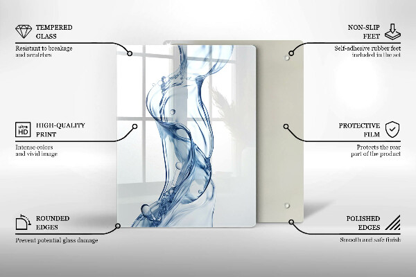 Tábua de vidro Água limpa