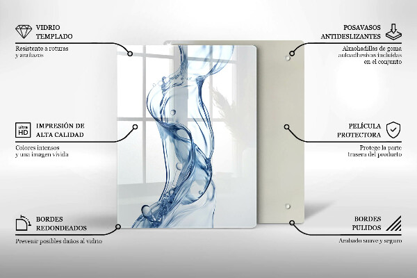 Tábua de vidro Água limpa