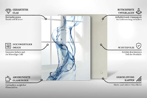 Tábua de vidro Água limpa