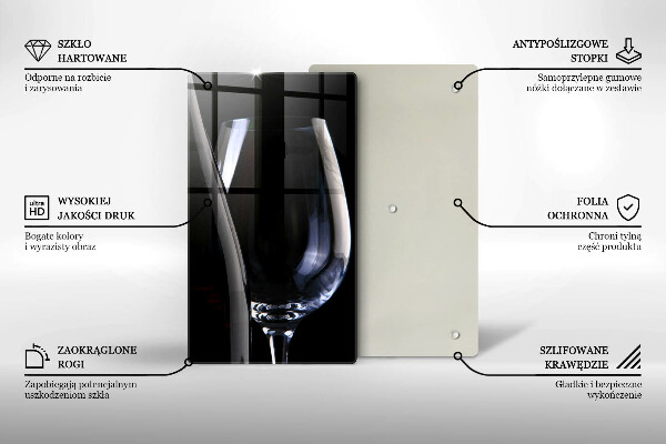 Tábua de cortar de vidro Vidro e garrafa