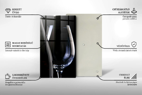 Tábua de cortar de vidro Vidro e garrafa