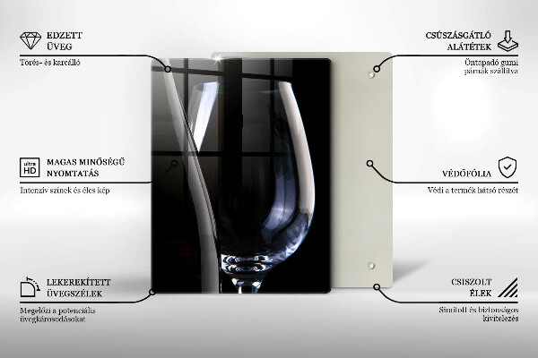 Tábua de cortar de vidro Vidro e garrafa