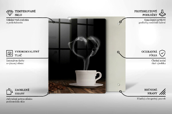 Tábua para cozinha Coração de xícara de café