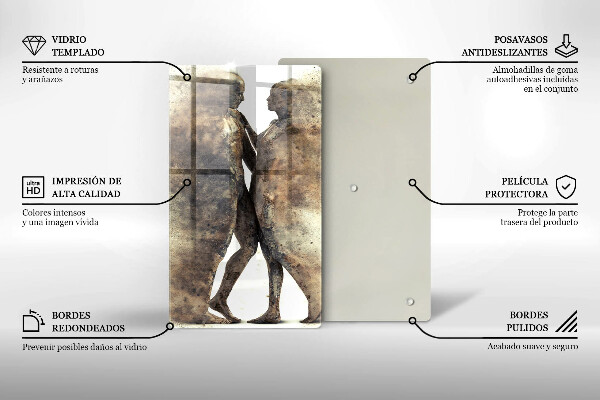 Tábua de cortar alimentos Corpos de pessoas apaixonadas