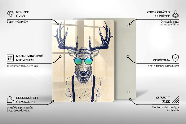 Tábua de corte Ilustração do Homem-Veado