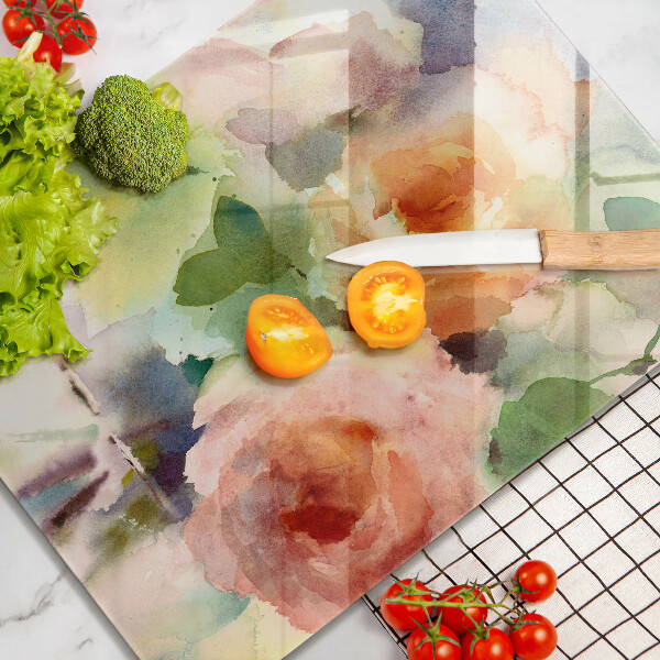 Tábua para corte Flores pintadas