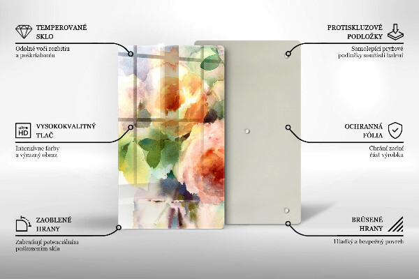 Tábua para corte Flores pintadas