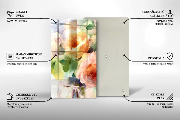 Tábua para corte Flores pintadas