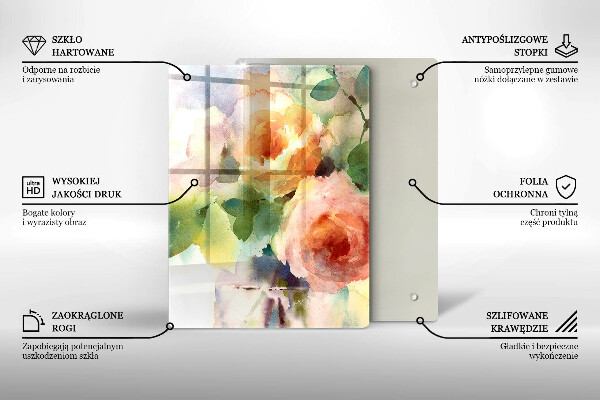 Tábua para corte Flores pintadas