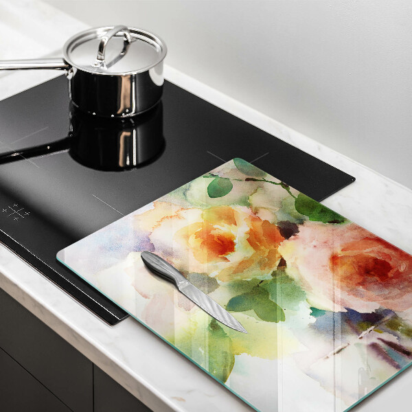 Tábua para corte Flores pintadas