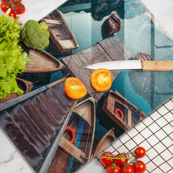 Tábua cozinha Barcos no lago