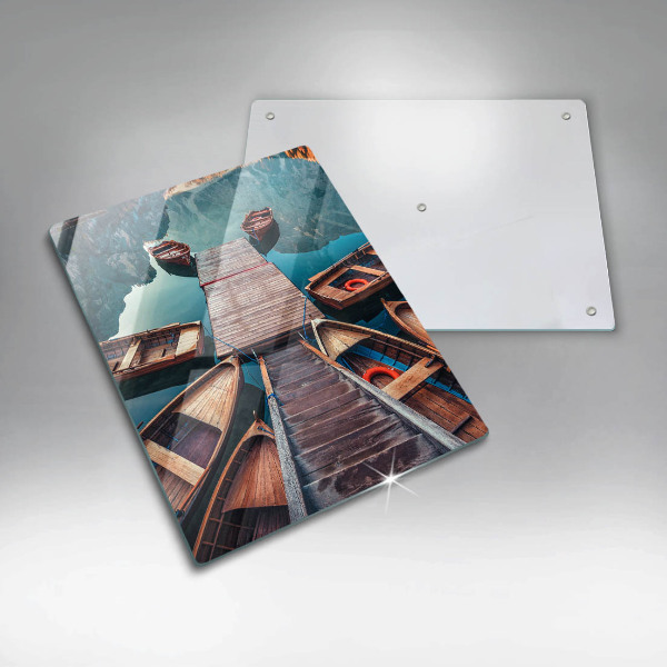 Tábua cozinha Barcos no lago