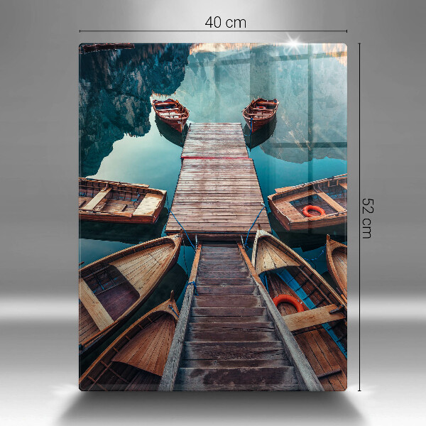 Tábua cozinha Barcos no lago