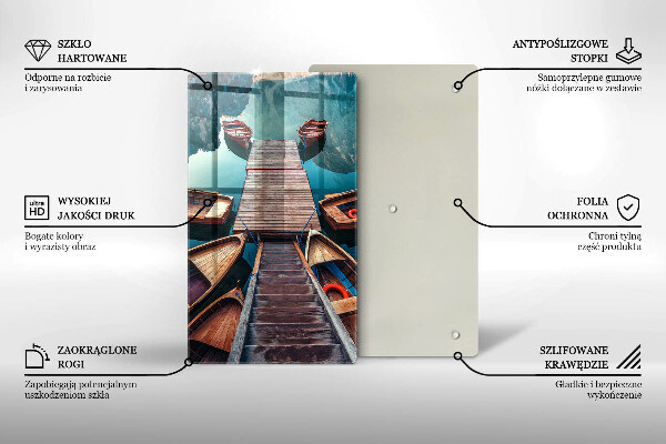 Tábua cozinha Barcos no lago