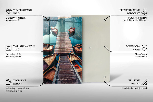 Tábua cozinha Barcos no lago