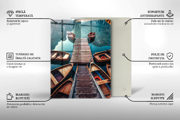 Tábua cozinha Barcos no lago