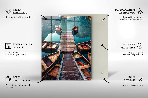 Tábua cozinha Barcos no lago