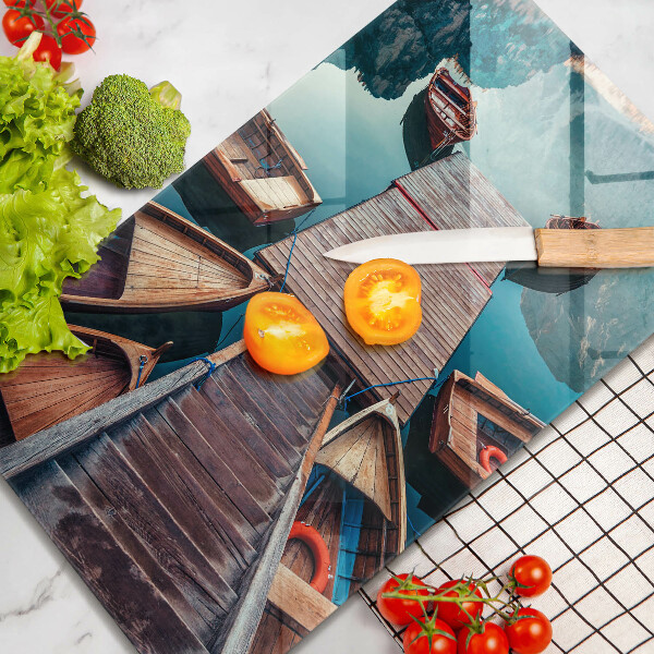 Tábua cozinha Barcos no lago