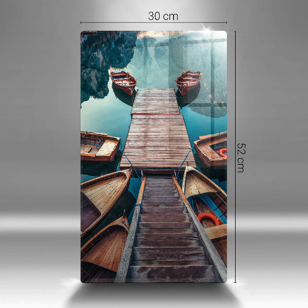 Tábua cozinha Barcos no lago