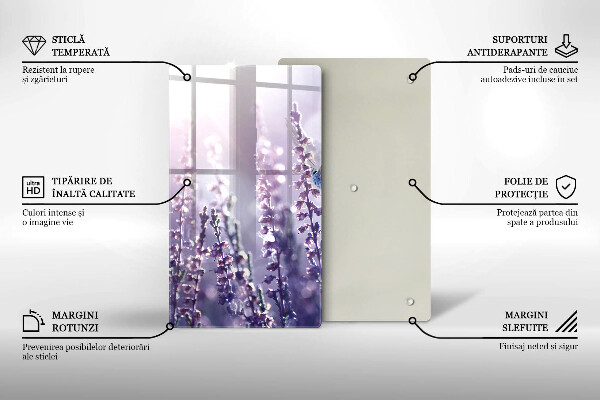 Tábua para cozinha Flores silvestres e uma borboleta