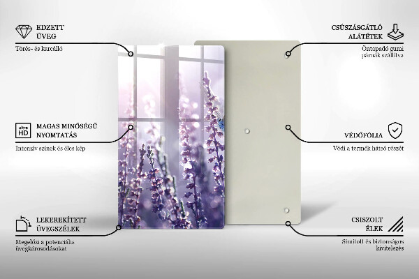 Tábua para cozinha Flores silvestres e uma borboleta