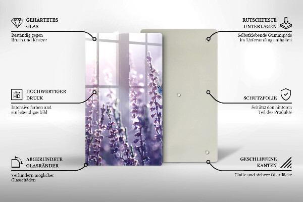 Tábua para cozinha Flores silvestres e uma borboleta