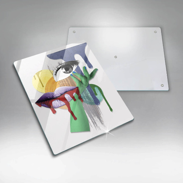 Tábua para corte Arte de colagem abstrata