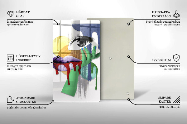 Tábua para corte Arte de colagem abstrata