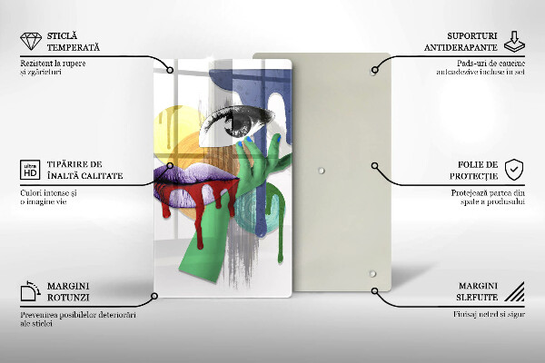 Tábua para corte Arte de colagem abstrata