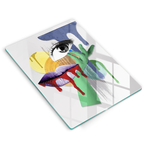 Tábua para corte Arte de colagem abstrata