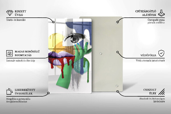 Tábua para corte Arte de colagem abstrata
