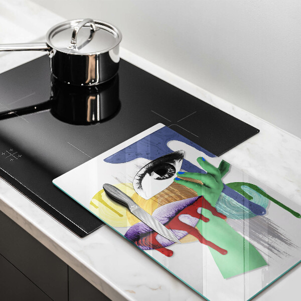 Tábua para corte Arte de colagem abstrata