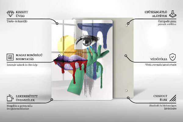 Tábua para corte Arte de colagem abstrata