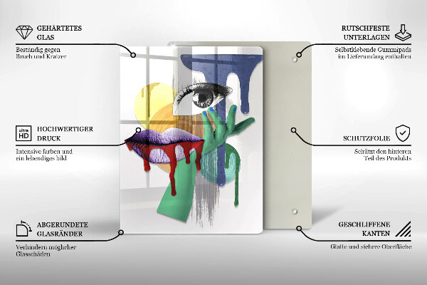 Tábua para corte Arte de colagem abstrata