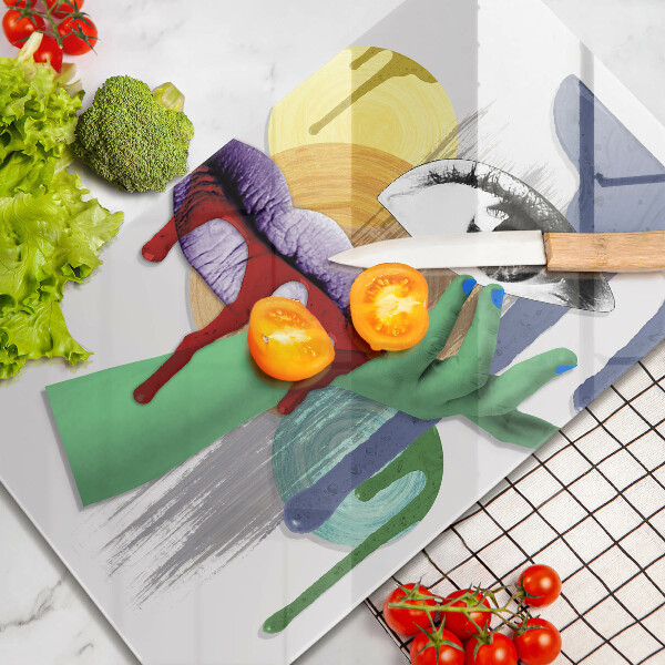 Tábua para corte Arte de colagem abstrata