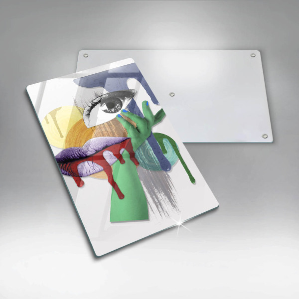 Tábua para corte Arte de colagem abstrata