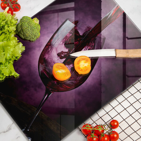 Tábua para cozinha Um copo de vinho