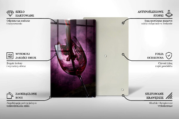 Tábua para cozinha Um copo de vinho