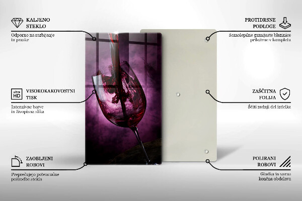 Tábua para cozinha Um copo de vinho