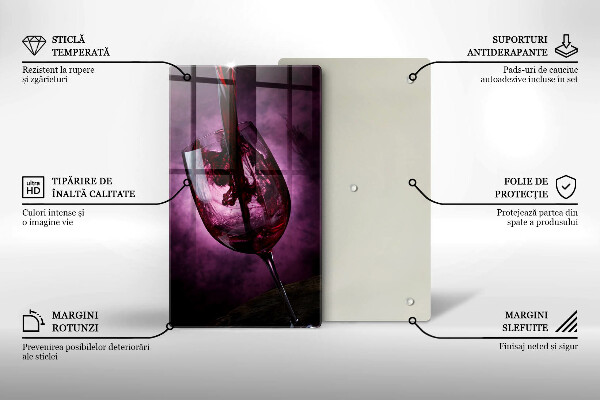 Tábua para cozinha Um copo de vinho