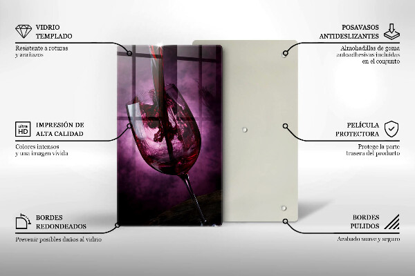 Tábua para cozinha Um copo de vinho