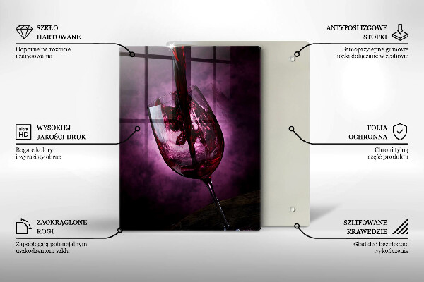 Tábua para cozinha Um copo de vinho