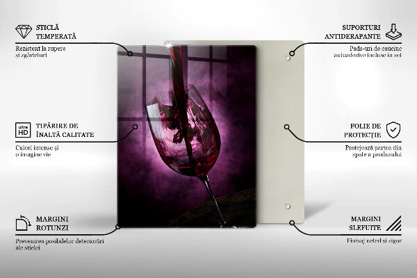 Tábua para cozinha Um copo de vinho