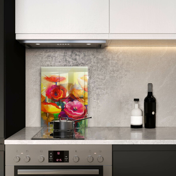 Tábua corte Flores coloridas pintadas