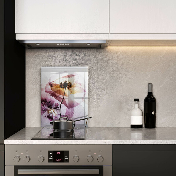 Tábua de vidro Flores delicadas