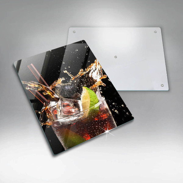 Tábua de corte de vidro Beber com gelo