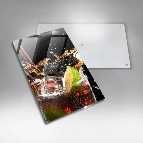 Tábua de corte de vidro Beber com gelo