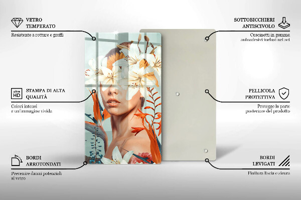 Tábua para corte Mulher em Flores